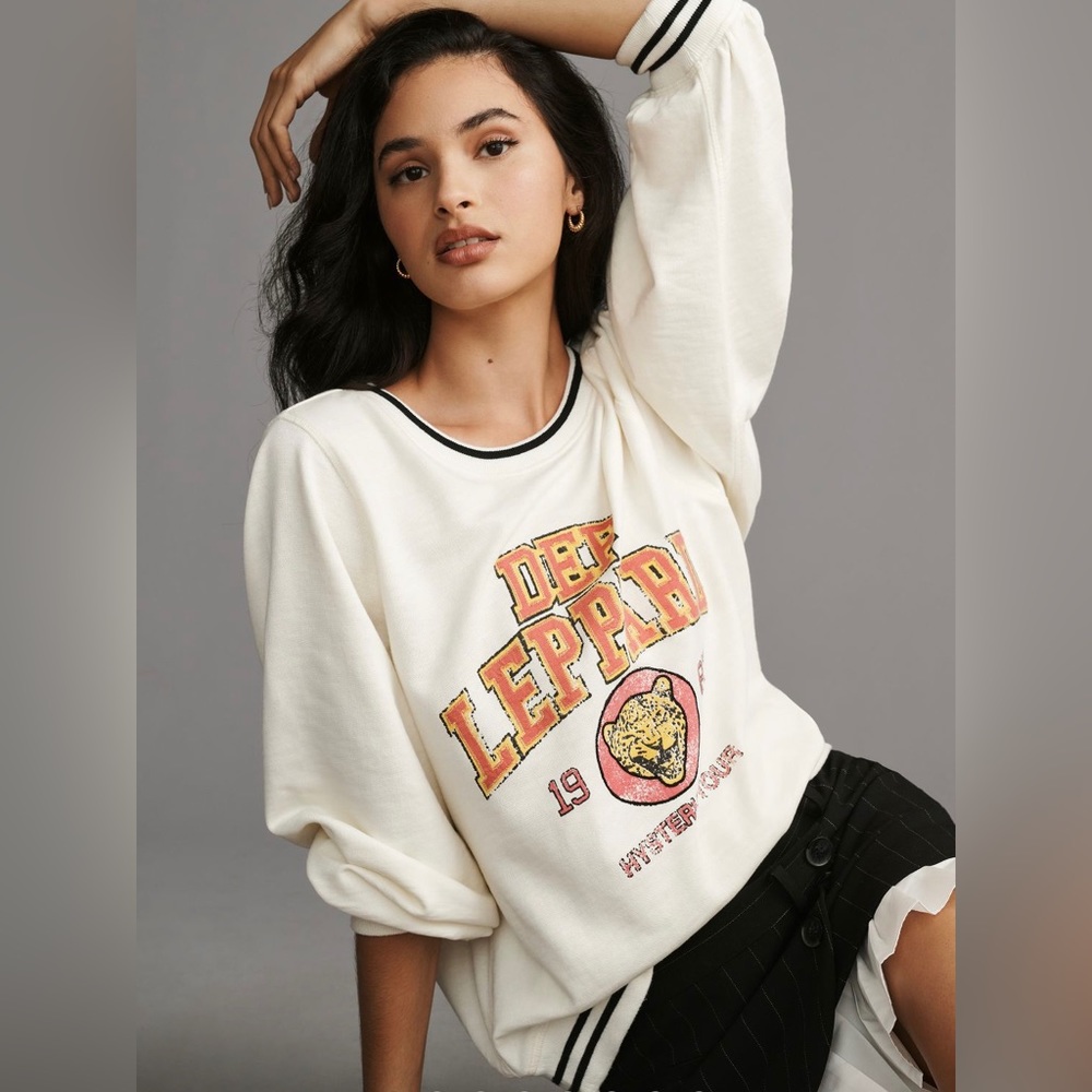 Pilcro White Graphic Sweater